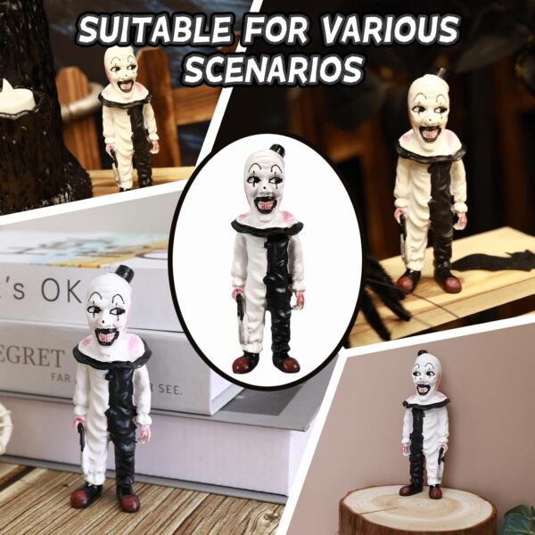Art The Clown Figure, Terrifier Action Figures, Killer Clown Sculpture Horror Movie Decor, Terrifier Merch, Halloween Decoration for Indoor Outdoor Home Garden Office - Image 7