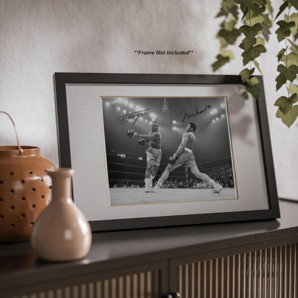 Ikonic Fotohaus Muhammad Ali Joe Frazier Boxing Legends Signed Photo Autograph Print Wall Art Home Decor - Image 6
