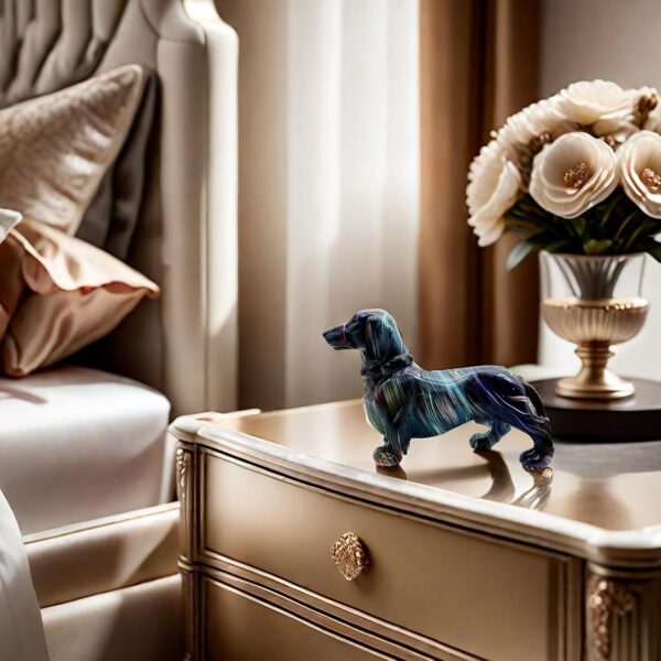 Art Dachshund Dog Statue Figurine Sculpture Resin Collectible Gifts for Dachshund Dog Lover Office Home Decor Desk Accessories Decoration Garden Figurines Outdoor Decor Colorful (Color A) - Image 5