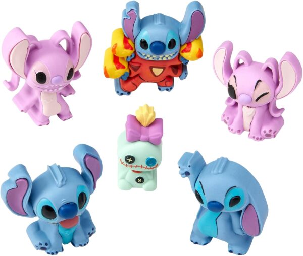 Stitch Surprise 6 Pack Mini Figure Erasers - Get 6 Real, Flexible Erasers to Assemble, Use and Collect, Great for Back to School, Blind Bag Inspired Kids Toy - Image 2