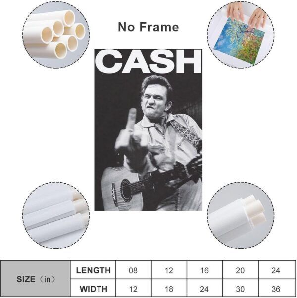 Johnny Music Fan Cash Collectibles - Vintage Music Poster Canvas Art Poster And Wall Art Picture Print Modern Family Bedroom Decor Posters 12x18inch(30x45cm) - Image 2