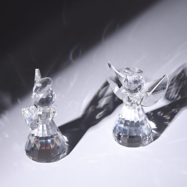 Crystal Guardian Angel Figurine, Paperweight Decor, Handmade Glass Angel Statue Ornaments, Art Collectible Figurines, Gift for Women, Figurine Collection for Home Decor. - Image 4