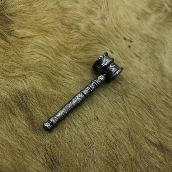 Nesmo - 040 Handmade Damascus Steel Pipe Functional Artisan - Piece Of Art - Collectible - Gift For Him - Image 6