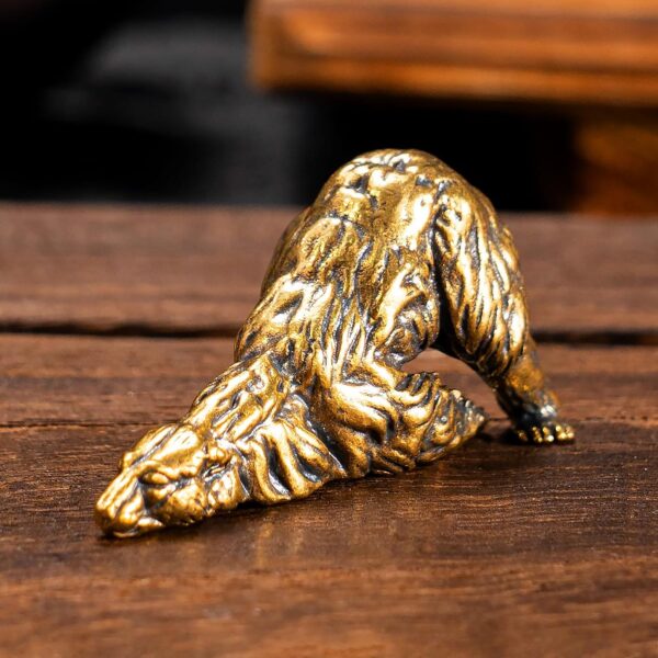 CHOVY 1PC Lazy Lying Polar Bear Solid Brass Figurine - Vintage Home Decor, Unique Desk Accent, Perfect Collectible Art Piece for Scene Decoration and Gift - Image 2