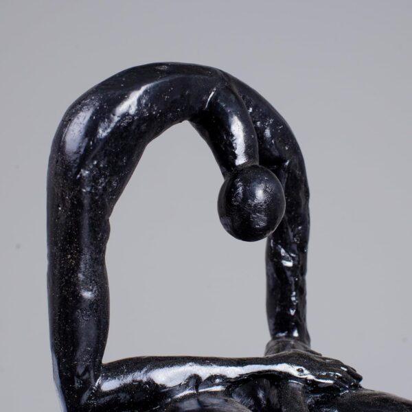 9.8'' Bronze Melancholy Statue Sculpture, Modern Abstract Thinker Grief & Emptiness Art Sculpture Decorations Collectible Bronze Statue for Home Decor - Image 9