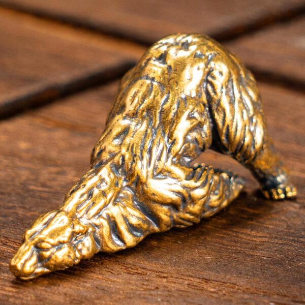 CHOVY 1PC Lazy Lying Polar Bear Solid Brass Figurine - Vintage Home Decor, Unique Desk Accent, Perfect Collectible Art Piece for Scene Decoration and Gift - Image 6