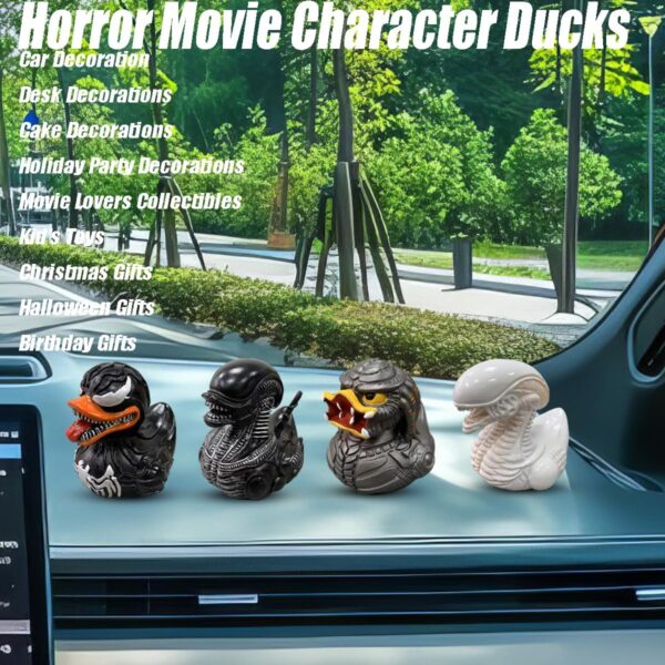 EROCK Unique Resin Duck Sculpture - Horror Movie Character Ducks, Creative and Playful Decorative Art, Perfect for Home, Office, Collectibles, and Gifts.(Movie Character Ducks B) - Image 3