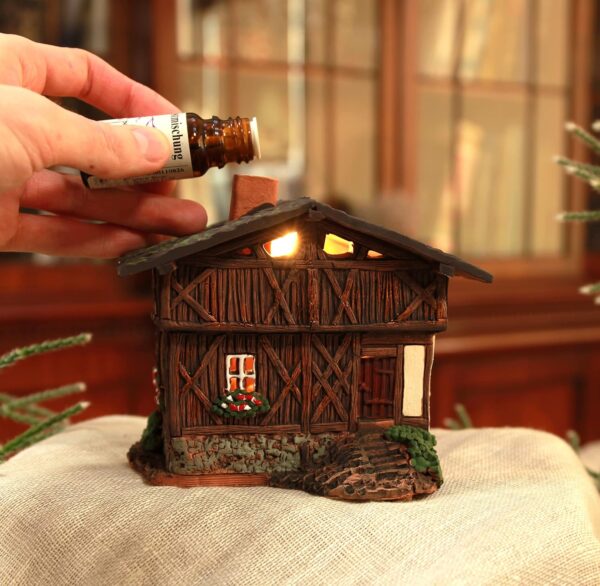 Ceramic Art Tealight Candle Holder Room Decoration Handcrafted Collectible Miniature Aroma Light House Old House in St. Ulrich, Tirol, Italy B283AR - Image 3