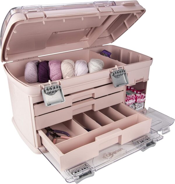 Large Three Drawer Organization System - with Two Small Utility Stows | Battery Storage, Jewelry Storage, Small Parts Storage, Craft Storage, Sewing Storage, Paint Storage, Collectibles Storage - Image 4