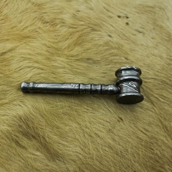Nesmo - 040 Handmade Damascus Steel Pipe Functional Artisan - Piece Of Art - Collectible - Gift For Him - Image 2