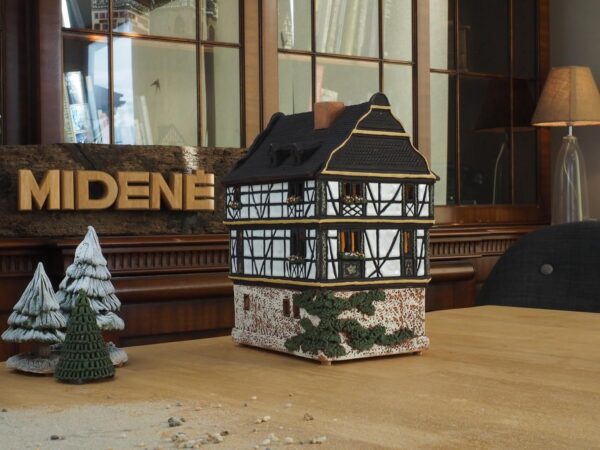 Handmade Ceramic Art Tealight Candle Holder Room Decoration Handcrafted Collectible Miniature Aroma Light House Killinger House in Idstein, Germany D255AR - Image 5