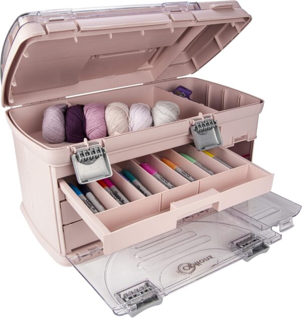 Large Three Drawer Organization System - with Two Small Utility Stows | Battery Storage, Jewelry Storage, Small Parts Storage, Craft Storage, Sewing Storage, Paint Storage, Collectibles Storage - Image 2